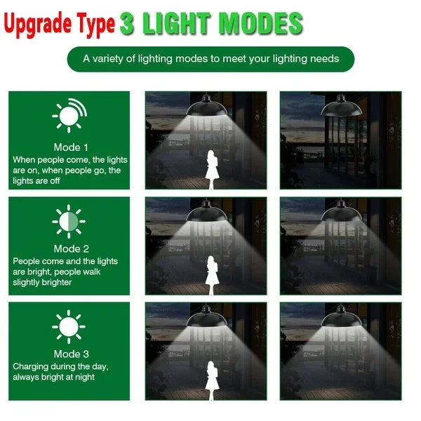 Lámpara Solar LED Colgante Doble para Exteriores