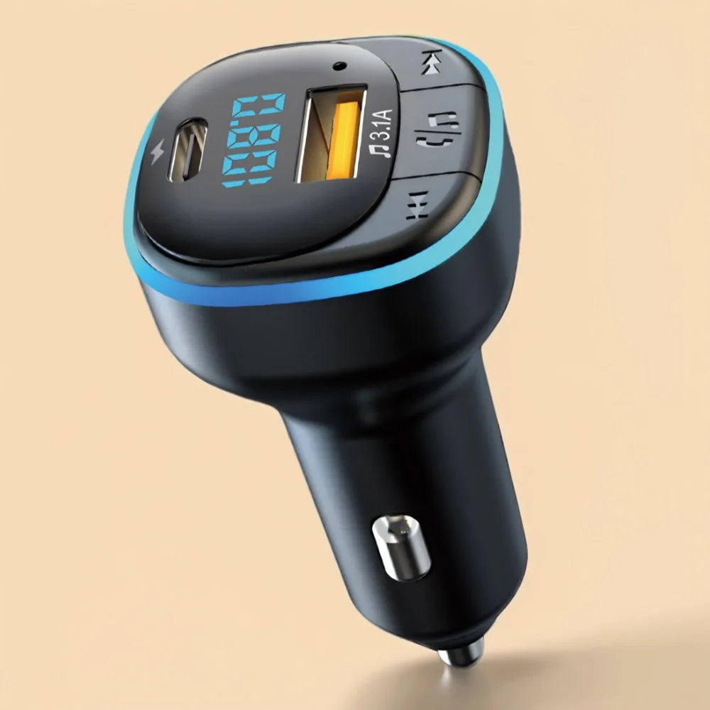 Transmisor FM PD30W para Auto con Carga Rápida y Bluetooth 5.3