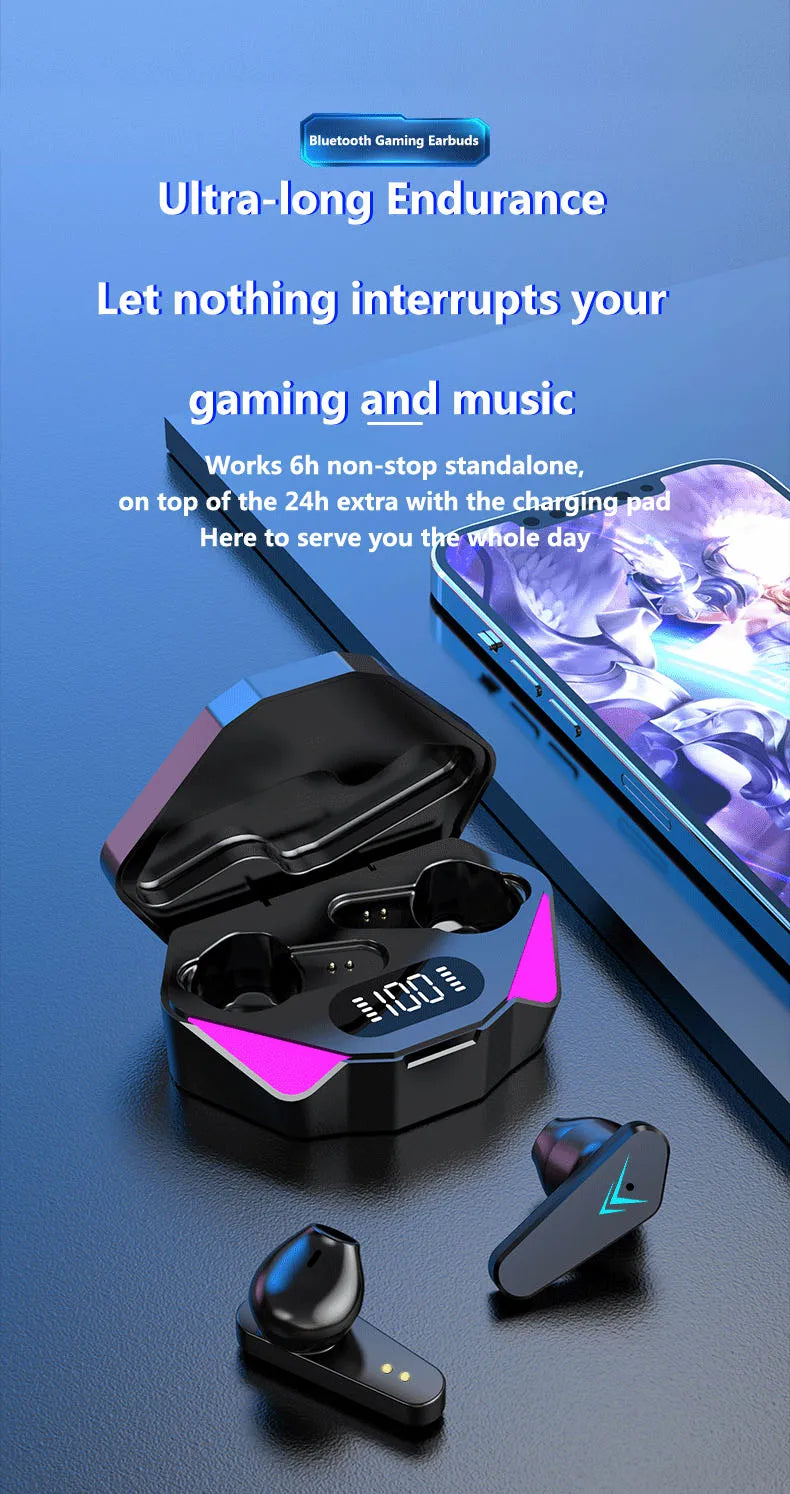 Auriculares Inalámbricos TWS X15 Gaming HiFi Bluetooth 5.0 con Micrófono