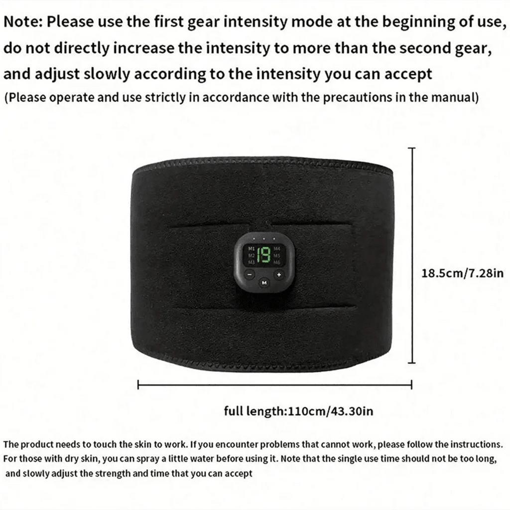 Cinturón Masajeador Eléctrico USB para Cintura y Cuerpo