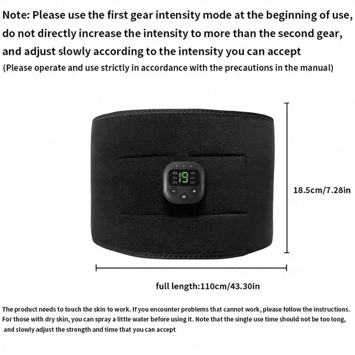 Cinturón Masajeador Eléctrico USB para Cintura y Cuerpo