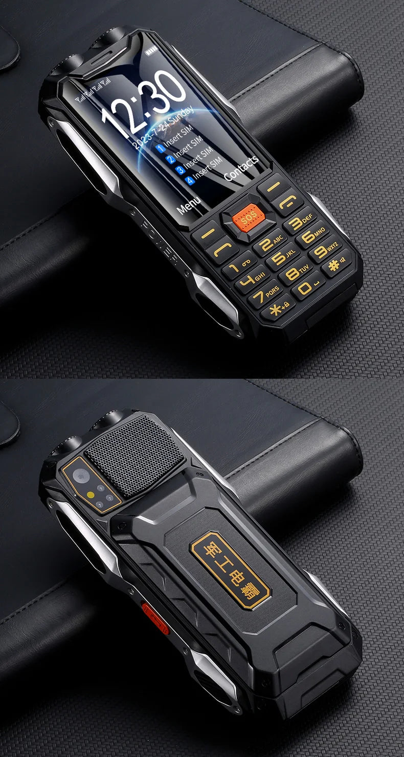 Teléfono móvil de red Q9 GSM 2G, 4 tarjetas SIM, barra resistente, pantalla HD de 3,5 pulgadas, batería grande, voz fuerte para personas mayores