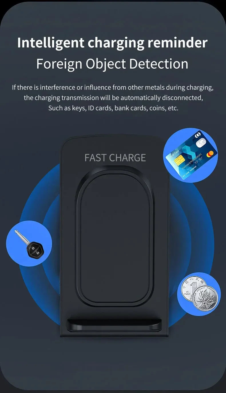 Base de Carga Inalámbrica para Escritorio, Soporte para Teléfono, Compatible con iPhone 17~12, Samsung S25 S24, Xiaomi, Estación de Carga Rápida para Smartphone