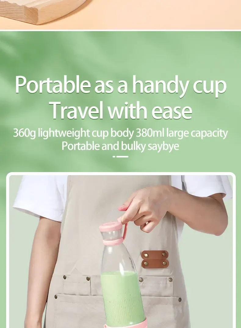 Taza exprimidora eléctrica, licuadora de 6 hojas, máquina para batidos, herramienta portátil USB para mezclar leche y fruta, Mini licuadora de jugo fresco