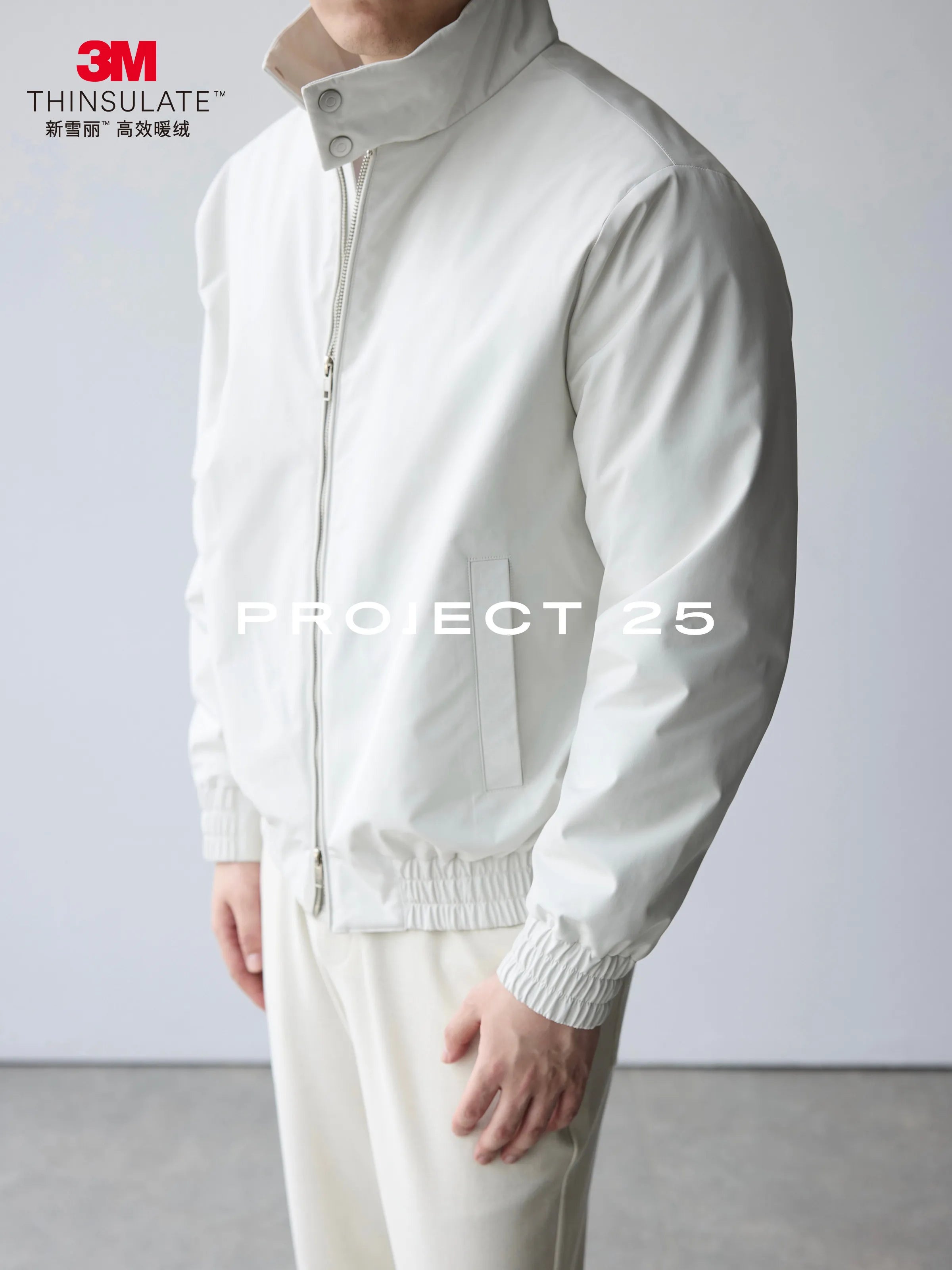 Chaqueta Acolchada con Cuello Alto para Hombre | Cortavientos Impermeable