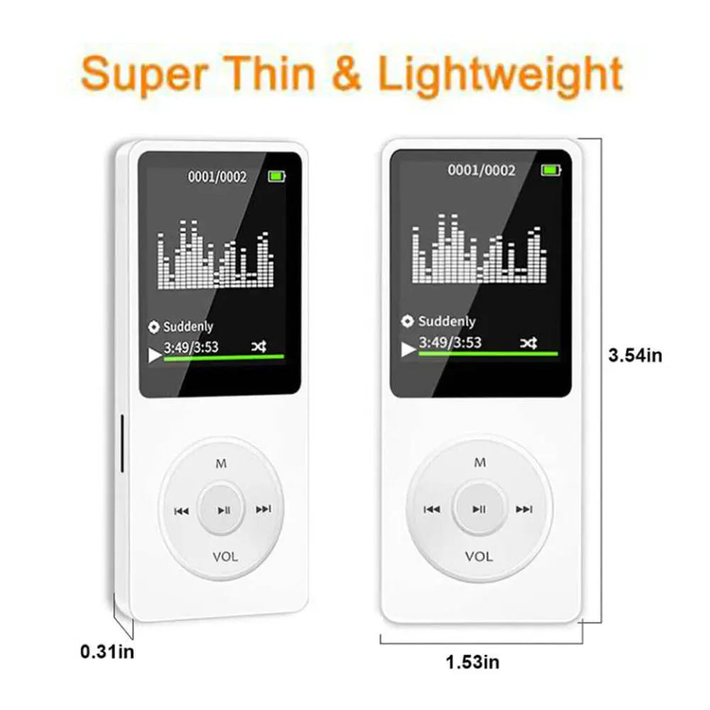 Reproductor MP3/MP4 Deportivo Bluetooth con Radio FM, 128GB