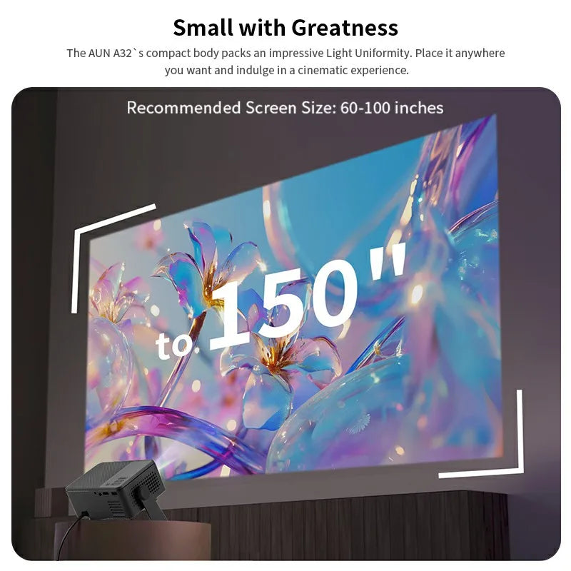 AUN A32 Pro Android 13 proyector portátil cine en casa MINI juegos para niños proyectores LED 3D WIFI para teléfono 4K Video 1080P