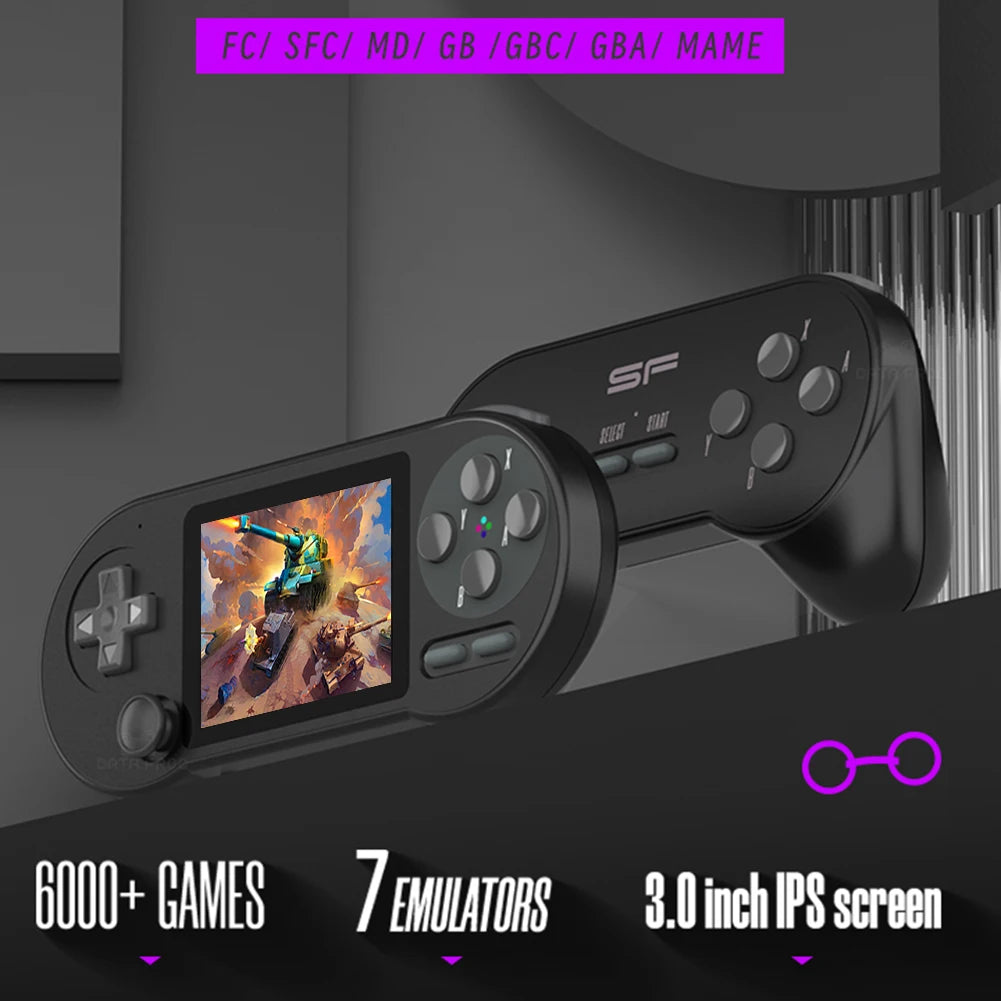 Consola de Juegos Portátil de 3 Pulgadas con Joystick, Pantalla HD IPS, Carga Tipo C