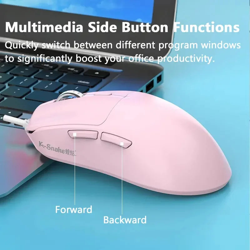 Mouse con Cable Lenovo M3, Ergonómico, 6 Botones, DPI Ajustable