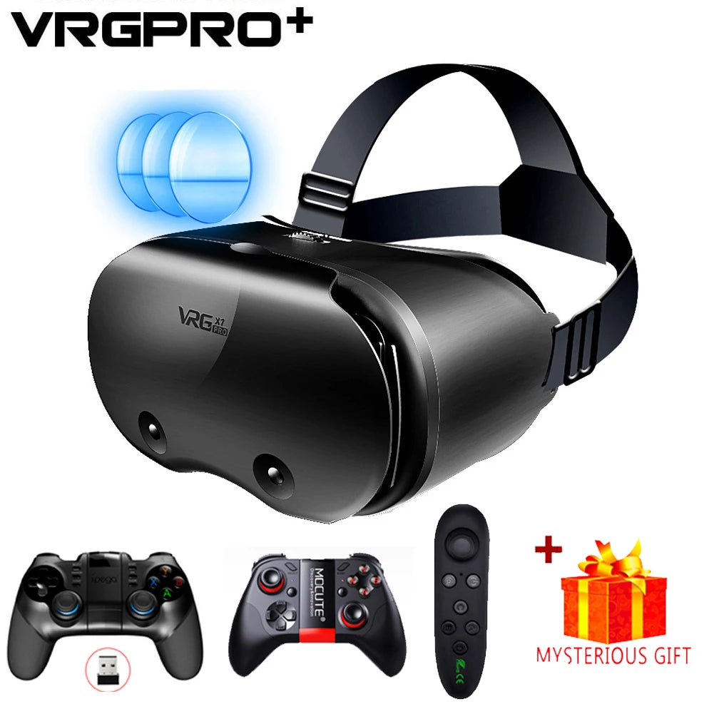 Gafas VR de realidad Virtual 3D para iPhone, Android, teléfono inteligente, casco para teléfono móvil, auriculares con lentes reales, dispositivos