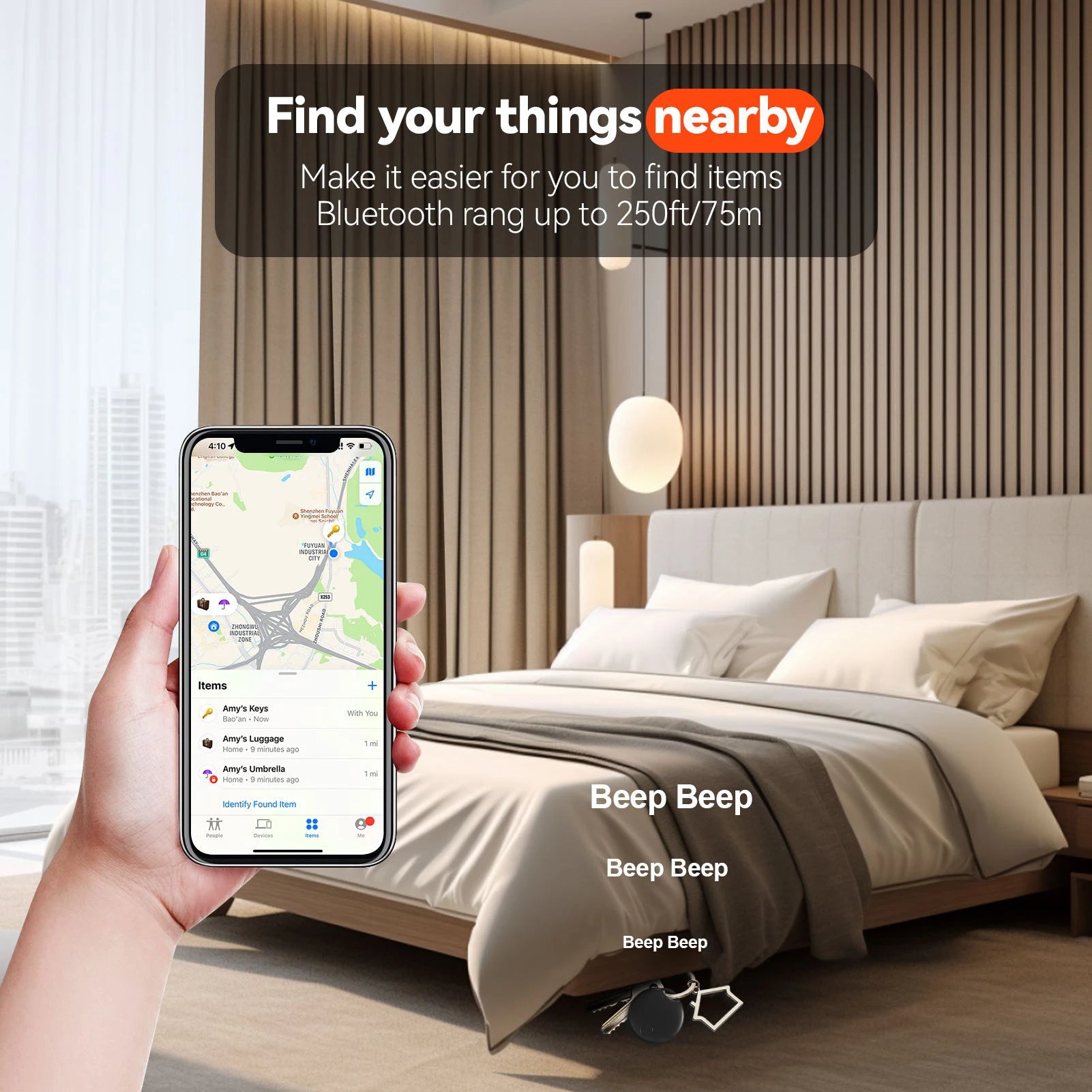 Rastreador Bluetooth Antipérdida compatible con Apple Find My