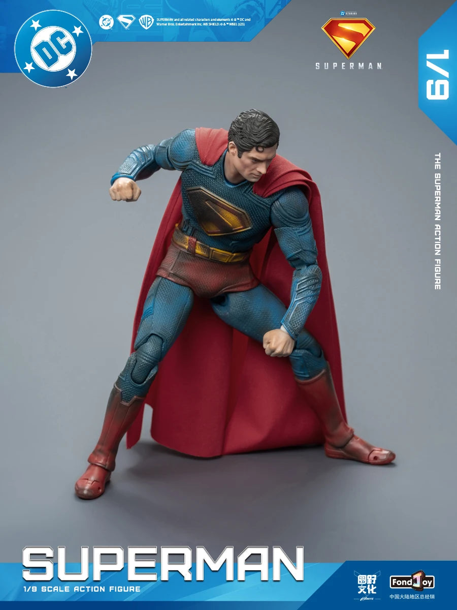EN STOCK 2025 Fondjoy Battle figura de acción de Superman dañada David Corenswet 1/9 nueva figura de Superman junta de Pvc móvil
