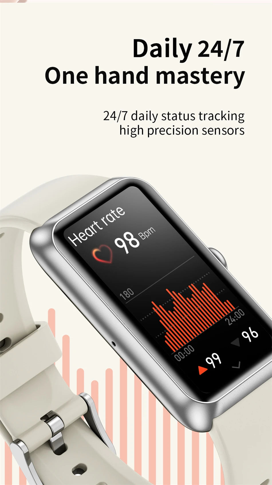 Smartwatch LIGE con pantalla táctil 1.47 pulgadas y 100+ modos deportivos