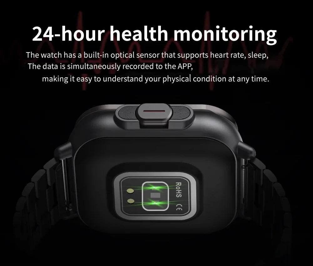 TWS auriculares Smartwatch 2,01 "auriculares 2 en 1 reloj inteligente BT llamada diente azul auriculares relojes ritmo cardíaco deporte Fitness pulsera
