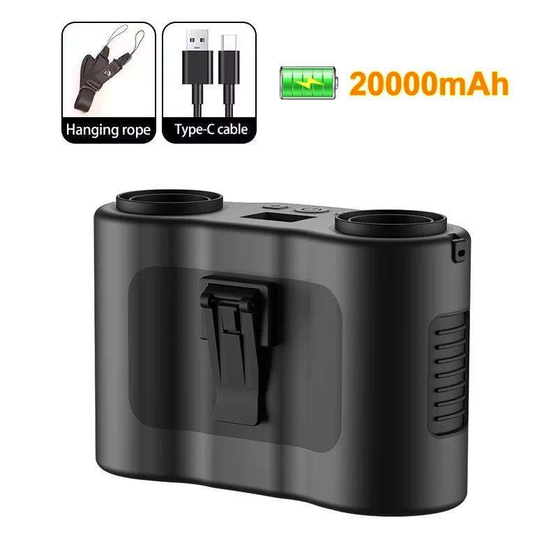 Ventilador de Cintura y Cuello Recargable 20000mAh