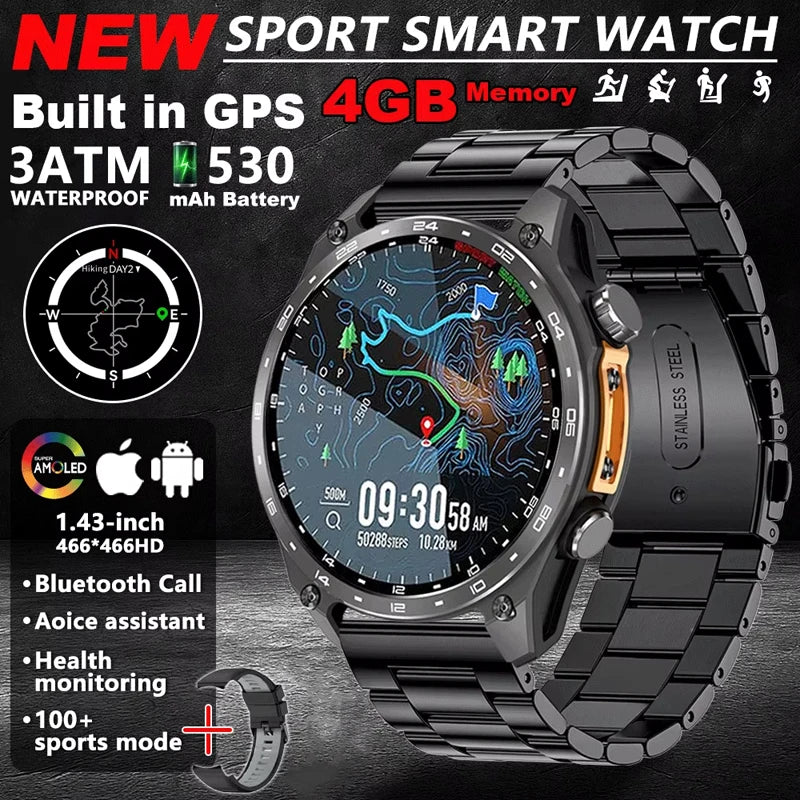 Reloj Inteligente HD300 Pro con GPS Offline, Memoria 4GB y Linterna
