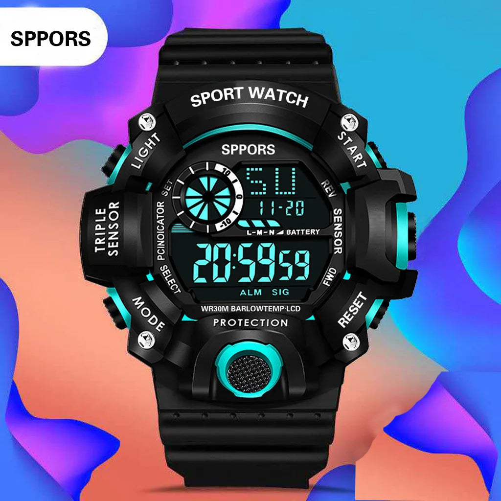 Reloj Digital LED YIKAZE para hombre, relojes deportivos para hombre, reloj electrónico para Fitness, relojes deportivos militares multifunción, reloj, regalos para niños