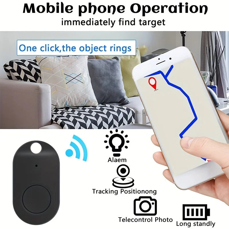 Dispositivo inteligente de seguimiento GPS portátil, localizador de llaves para perro, gato, BILLETERA, llavero, equipaje, 1 piezas