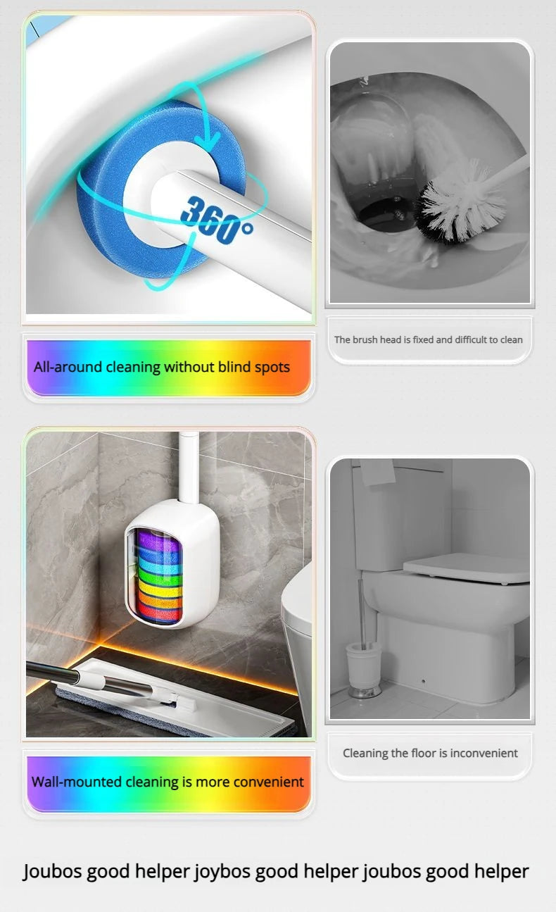 Cepillos de baño desechables Joybos con soporte de pared y mango de 43 cm
