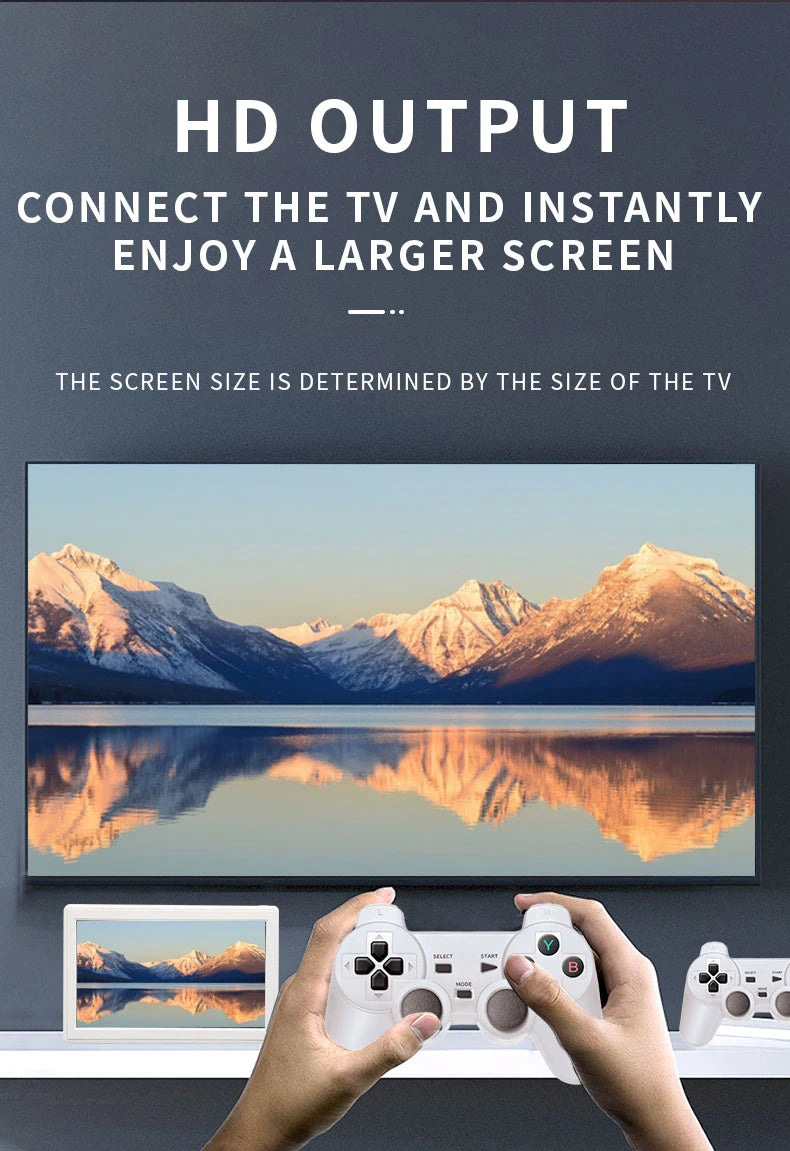 Consola de juegos de TV Coopreme XP18, salida HD, pantalla de 7 pulgadas, consola de vídeo portátil Retro, controlador inalámbrico compatible con simulador de 4000mAh