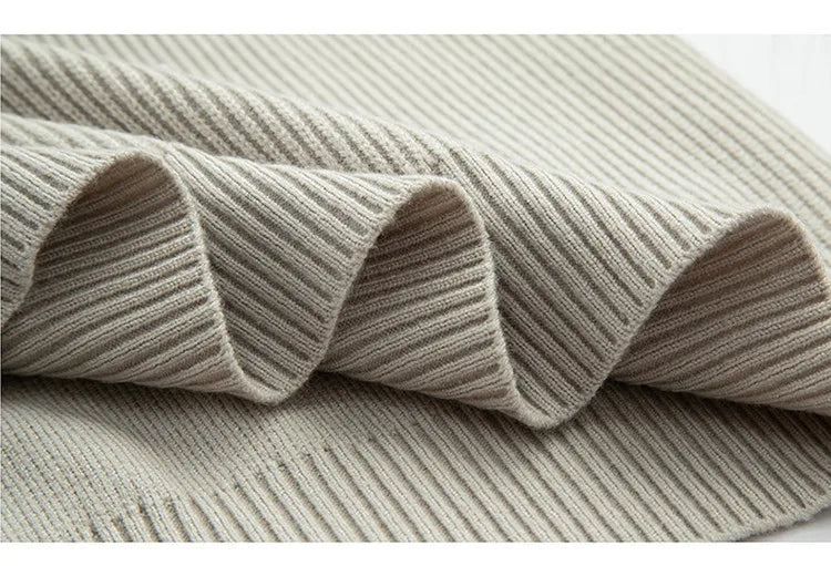 Suéter de punto Henley de peso pesado de 500 g para hombre - Beige (caqui/negro/gris/verde) Otoño Invierno esencial    Toque suave