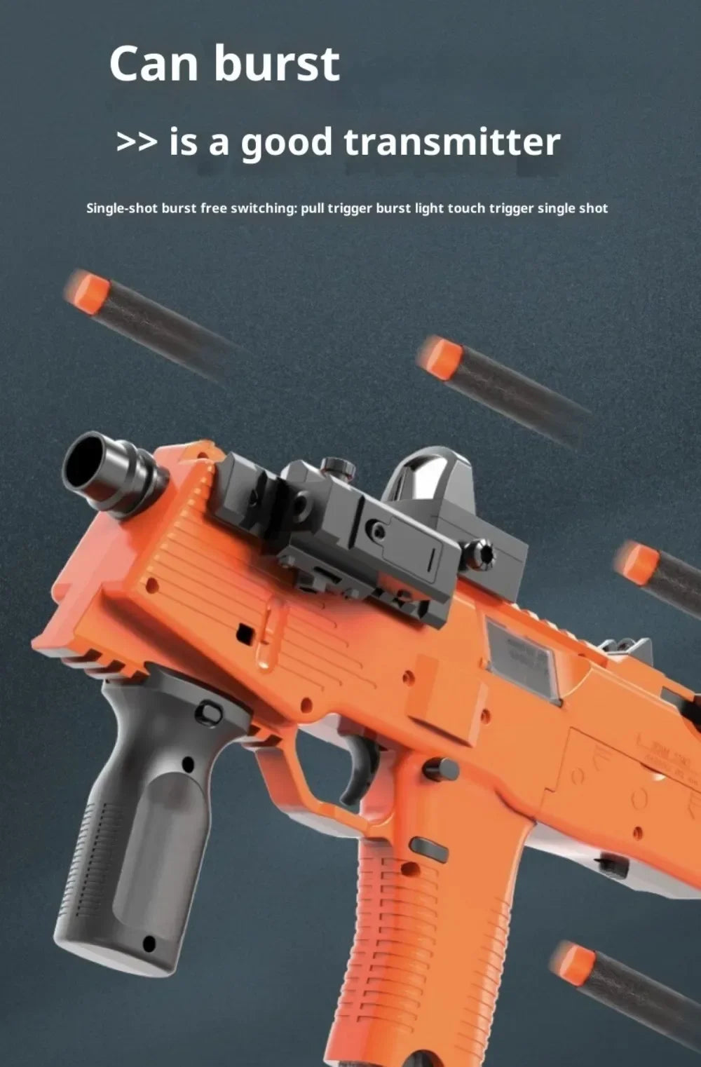 Pistola de Juguete Eléctrica MP9, Lanzador de Dardos de Espuma, Subfusil Automático para Adultos, Niños y Juegos al Aire Libre
