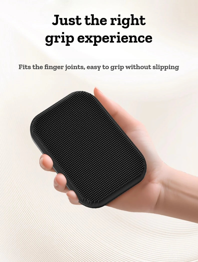 Caja de Almacenamiento de Jabón de Silicona 2 en 1, Plegable con Orificio de Ventilación, Antideslizante, Portátil, con Cepillo para Champú y Cepillo Exfoliante para Viajes