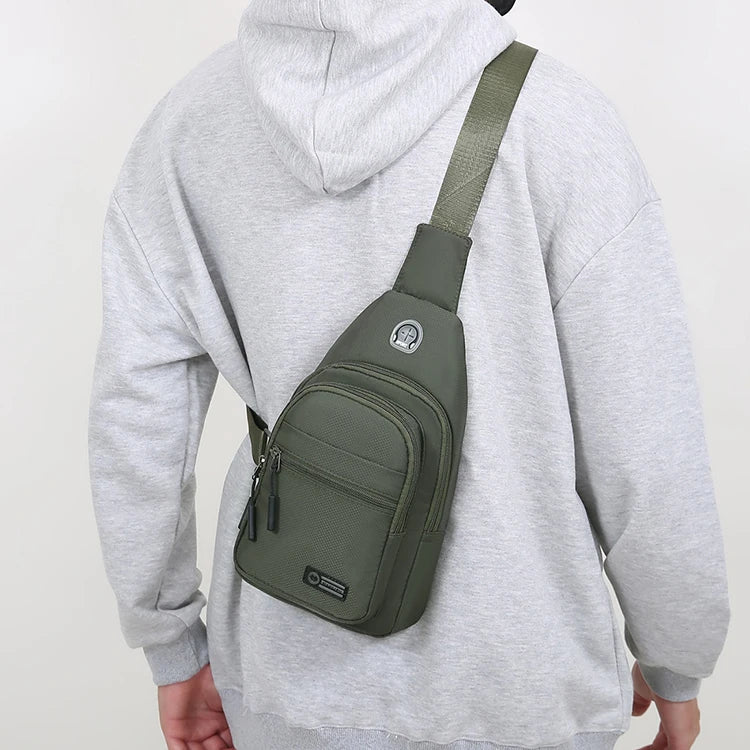 Bolso Mensajero Ligero con Correa Ajustable y Cremallera