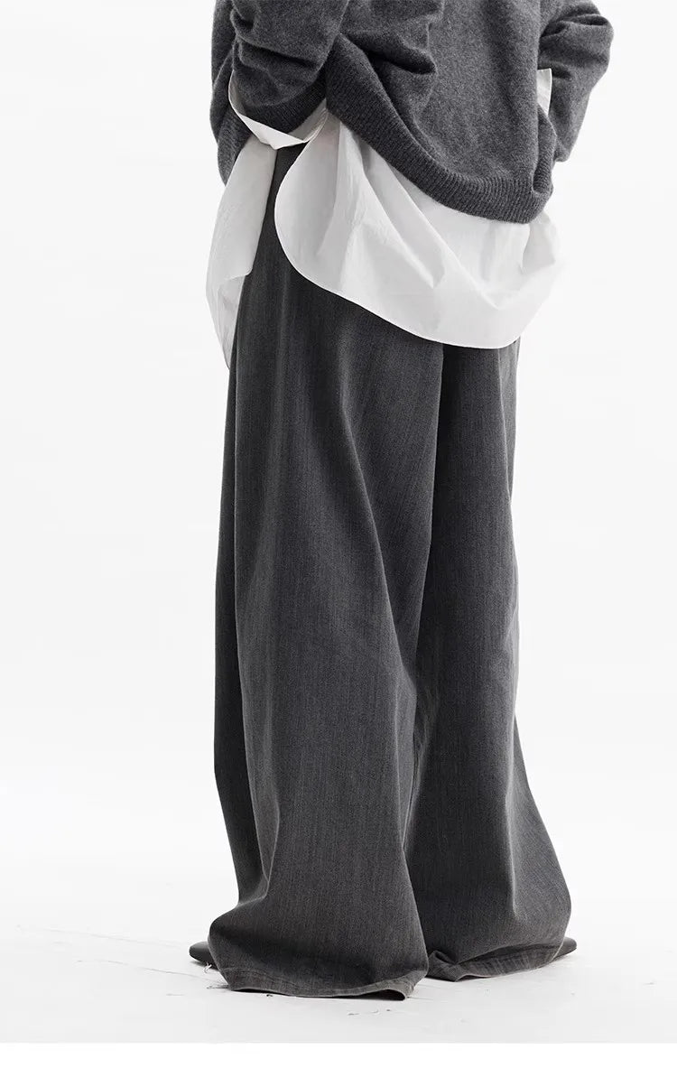 Jeans Americanos Retro de Cintura Alta para Mujer, Pierna Ancha con Acabado Desgastado