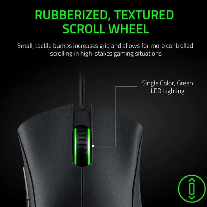 Razer DeathAdder Essential Ratón para juegos con cable / Ratones con cable 6400DPI 5 botones independientes para computadora portátil y PC Gamer