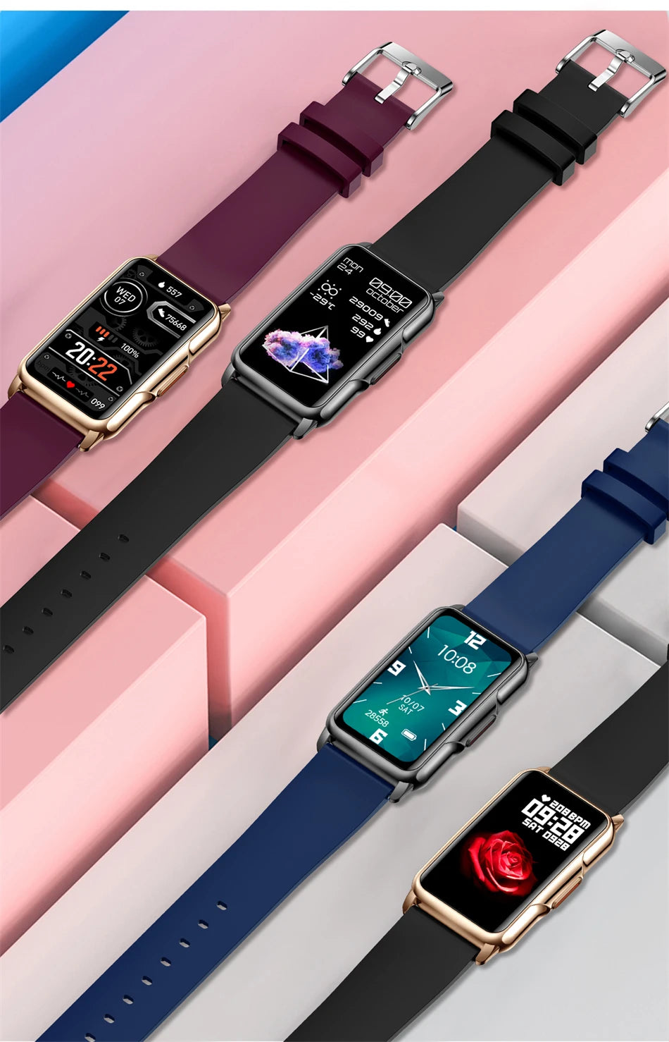 Smartwatch LIGE pantalla táctil 1,47" con monitor de salud y deportes
