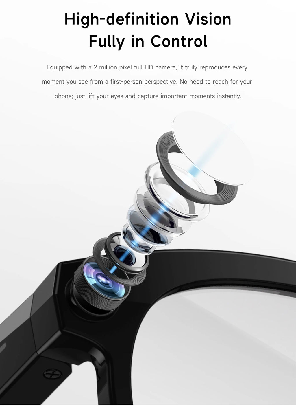 Gafas Inteligentes 4K con Cámara IA y Traducción