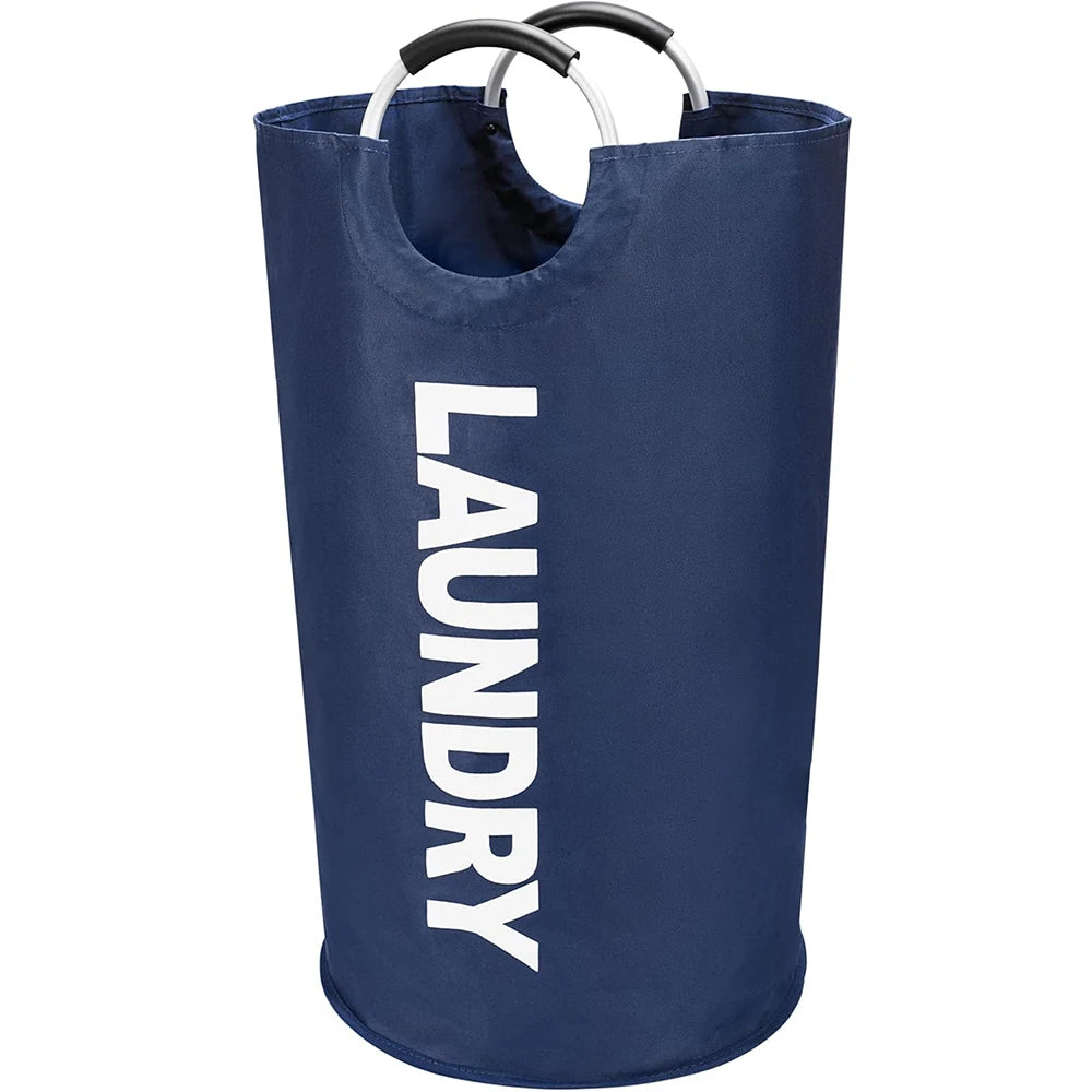 Cesto de Ropa Grande LMETJMA de 90L, Cesto de Ropa Impermeable, Cesto de Ropa Plegable, Cesto de Ropa Alto y Plegable para la Familia