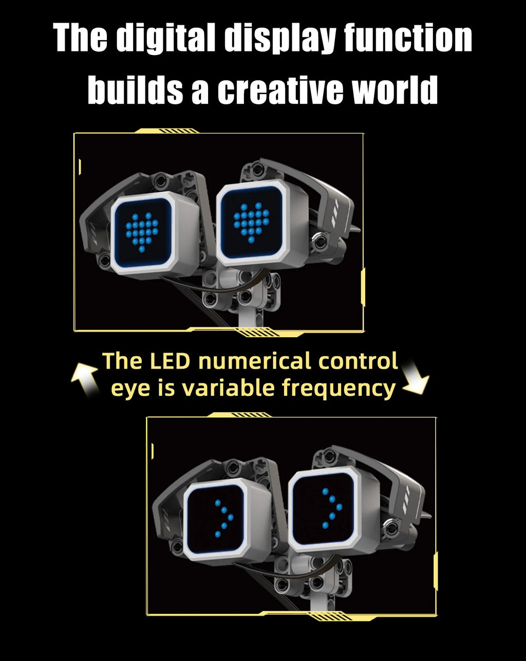 Montaje de modelo de robot transformable 5 en 1 con pantalla Digital, juguete de bloques de construcción de robot de control remoto, juguete para regalo para niños