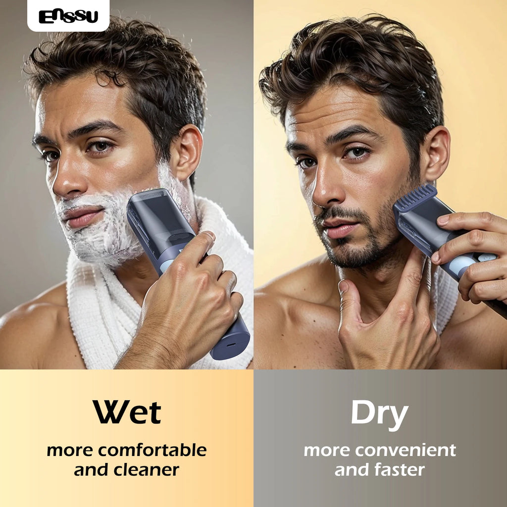 Cortadora de Pelo Profesional al Vacío para Hombres, Recargable por USB, Recortadora de Barba Eléctrica para Uso Doméstico