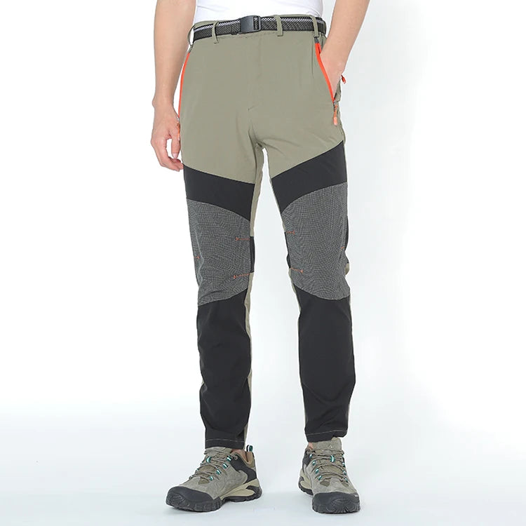 Pantalones de Montañismo al aire libre para hombre con pantalones elásticos de secado rápido de cuatro lados, pantalones rápidos transpirables elásticos ligeros y finos de verano