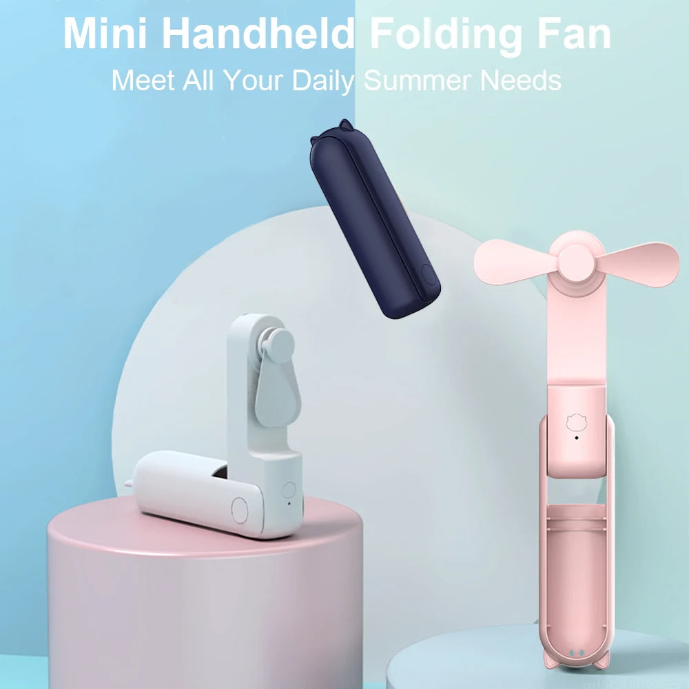 Mini Ventilador Portátil Plegable con Banco de Energía