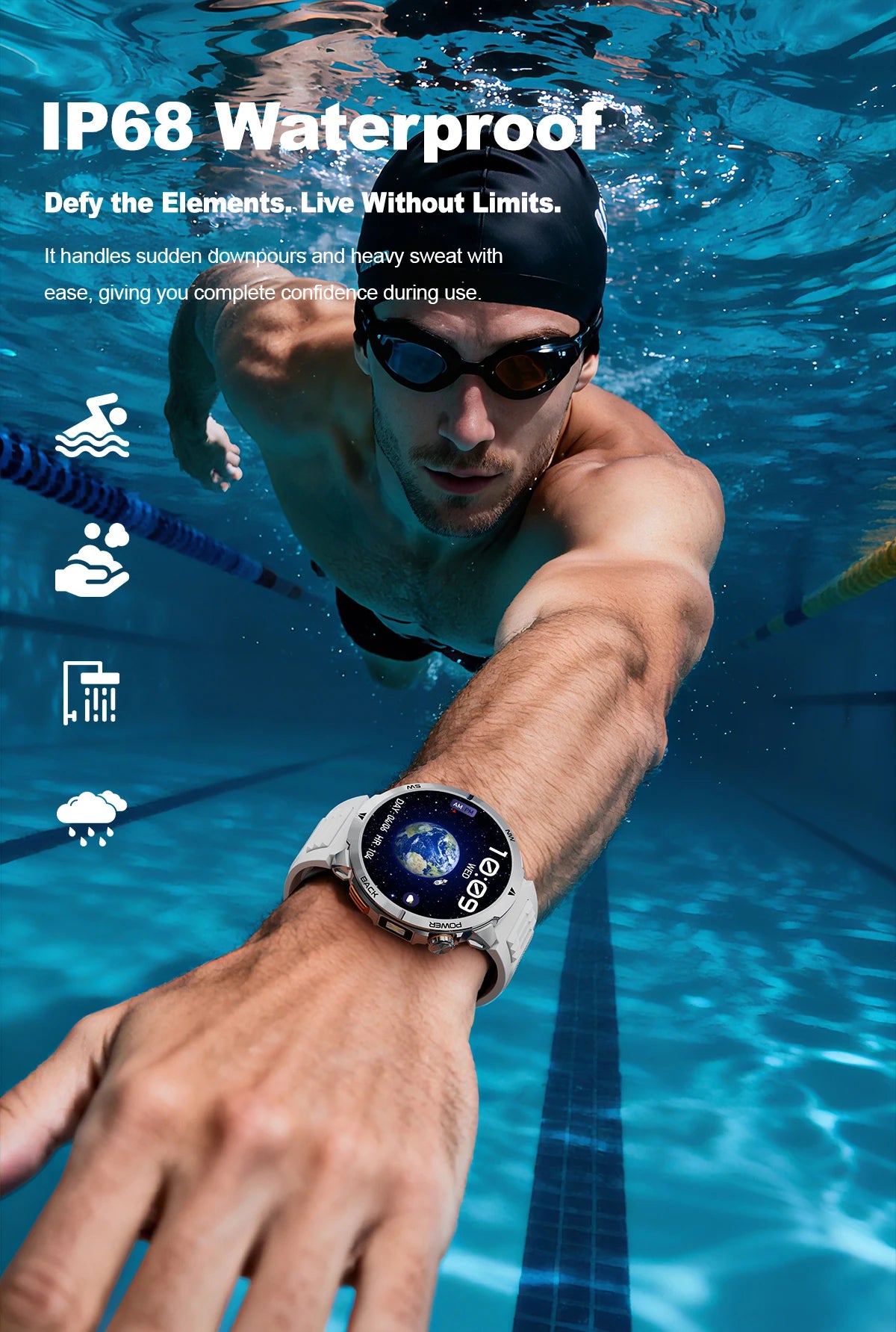 Nuevo Reloj Inteligente T-Rex3 Ultra 2026 con Batería Grande de 1000 mAh, GPS, Resistente al Agua IP68, Linterna LED, Brújula, para Actividades al Aire Libre, Regalo