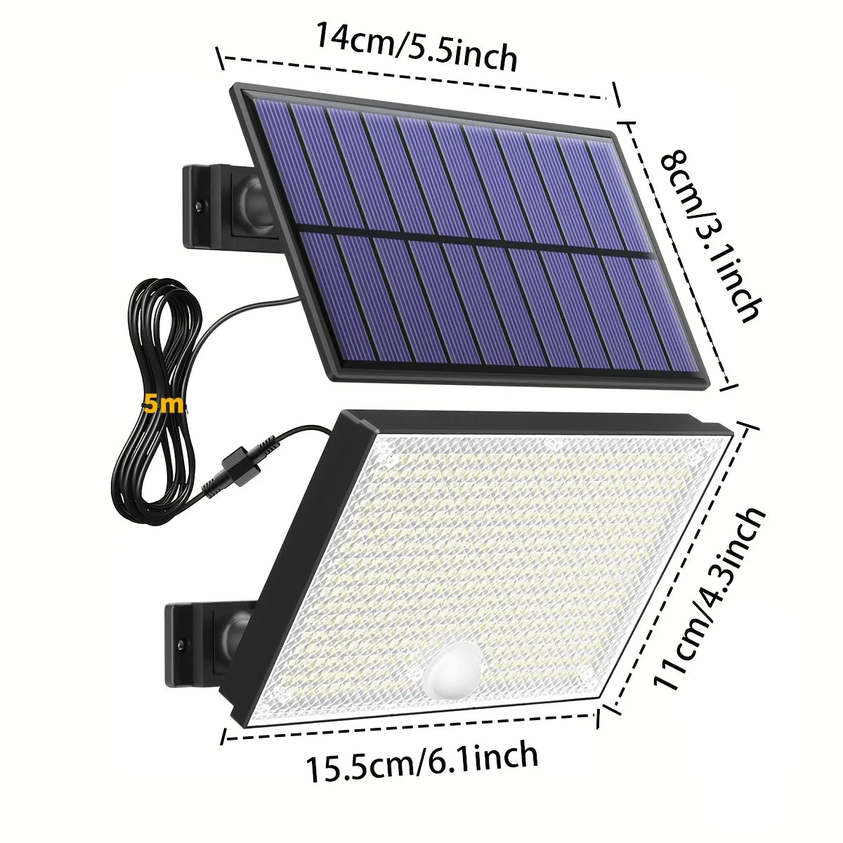 Luz Solar LED 400 con Sensor de Movimiento para Exterior