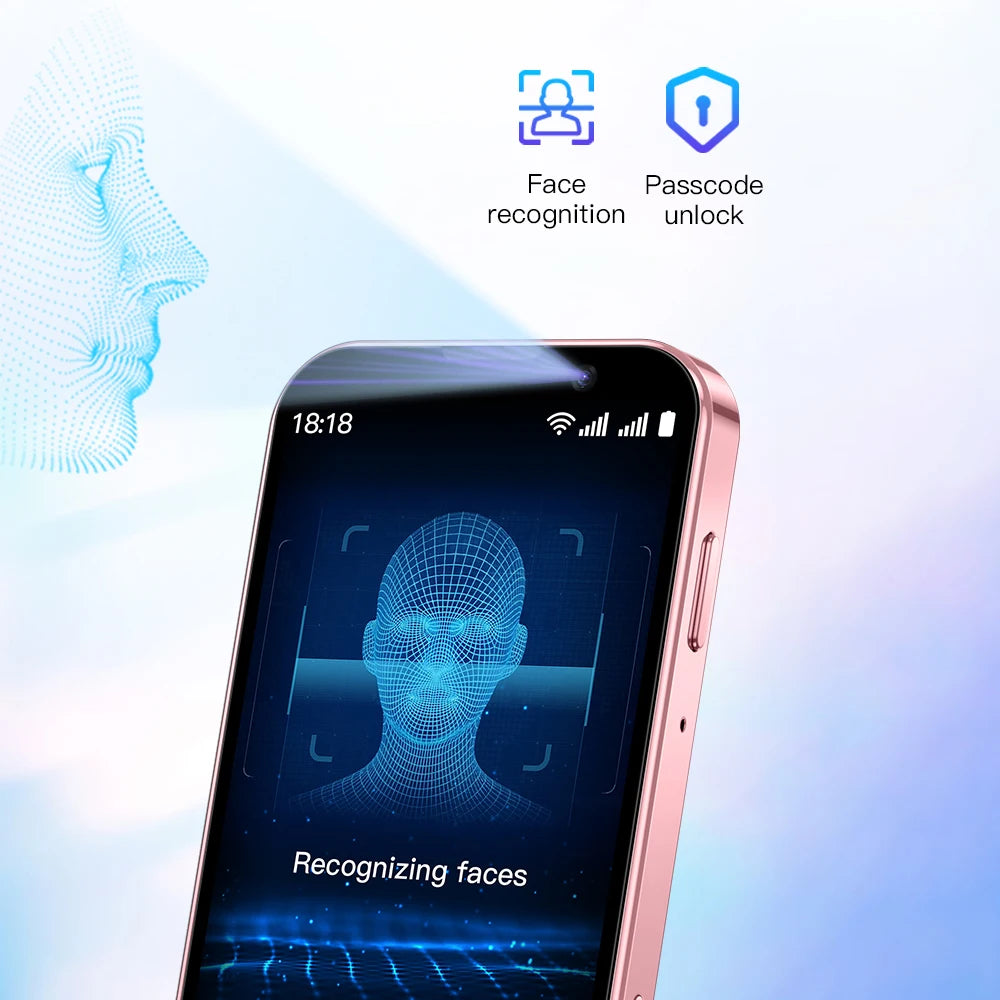 SOYES XS18 Pro 3,0 "Mini Smartphone 2GB RAM 16GB ROM reconocimiento Facial Android9.0 Dual SIM en espera 1000mAh 3G teléfono de red