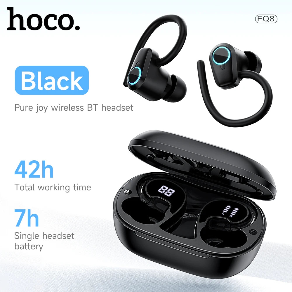 HOCO EQ8 Auriculares Bluetooth 5.3 Pantalla LED HiFi
