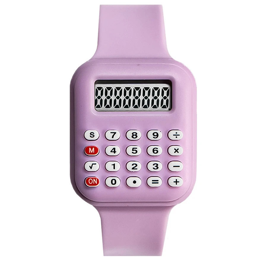 Reloj con calculadora creativa, reloj Digital LED de dibujos animados para niños, reloj electrónico deportivo de moda para niños y niñas, reloj de regalo para estudiantes