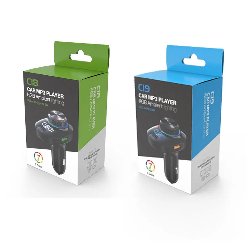 Transmisor FM Bluetooth 5.0 para Auto DYBO, Carga Rápida QC3.0 PD20W