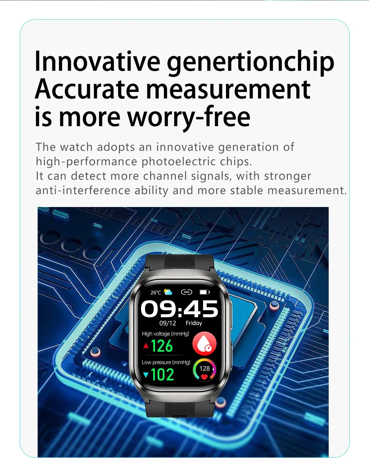 Reloj Inteligente ECG+PPG Enfermería NFC