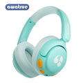 Awatrue-auriculares Bluetooth 5,4 para niños, cascos supraaurales inalámbricos ligeros con volumen seguro de 85dBA para IPad/reproductor YOTO/tableta/escuela