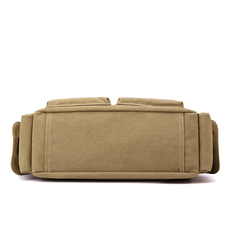 Bolso Bandolera Retro de Lona para Trabajo y Viaje