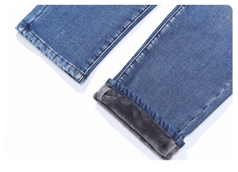 Pantalones Vaqueros de Invierno para Hombre, Terciopelo, Talla Grande 42-44