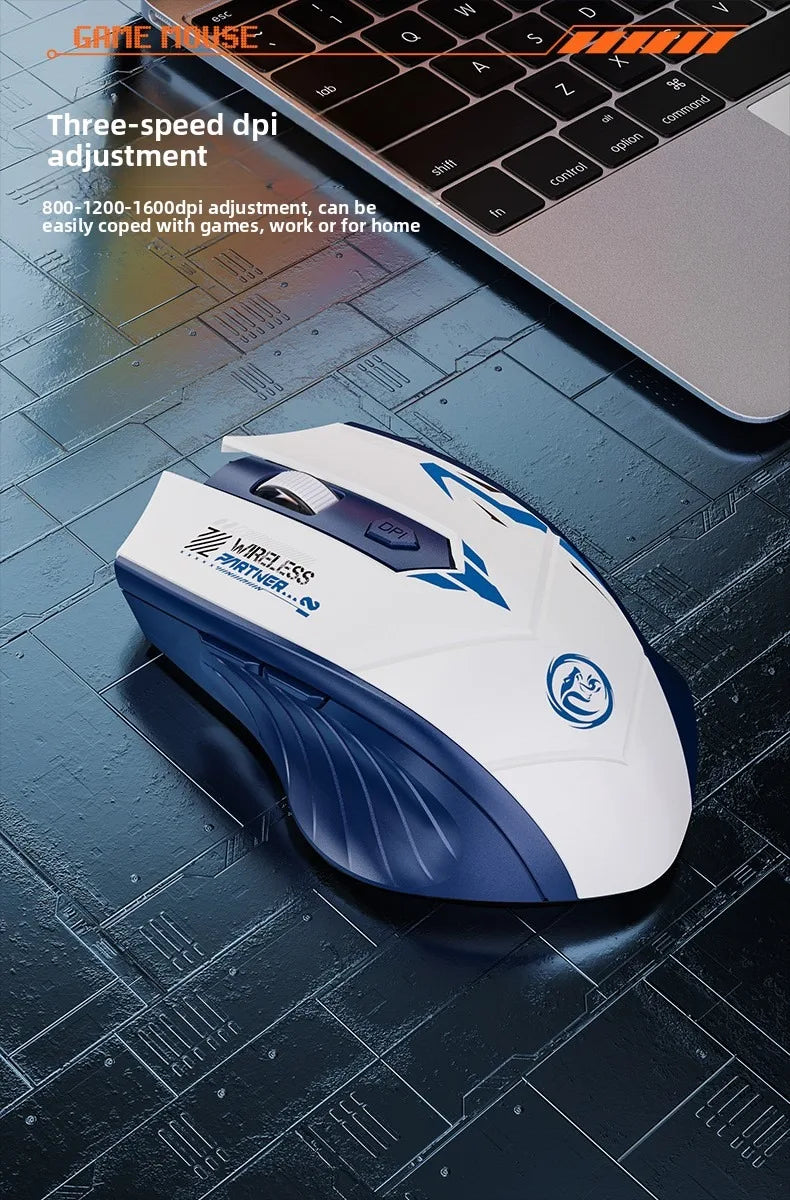 Ratón inalámbrico de modo Dual 2,4G, compatible con Bluetooth, recargable, brillante, silencioso, inalámbrico, para ordenador, PC y portátil