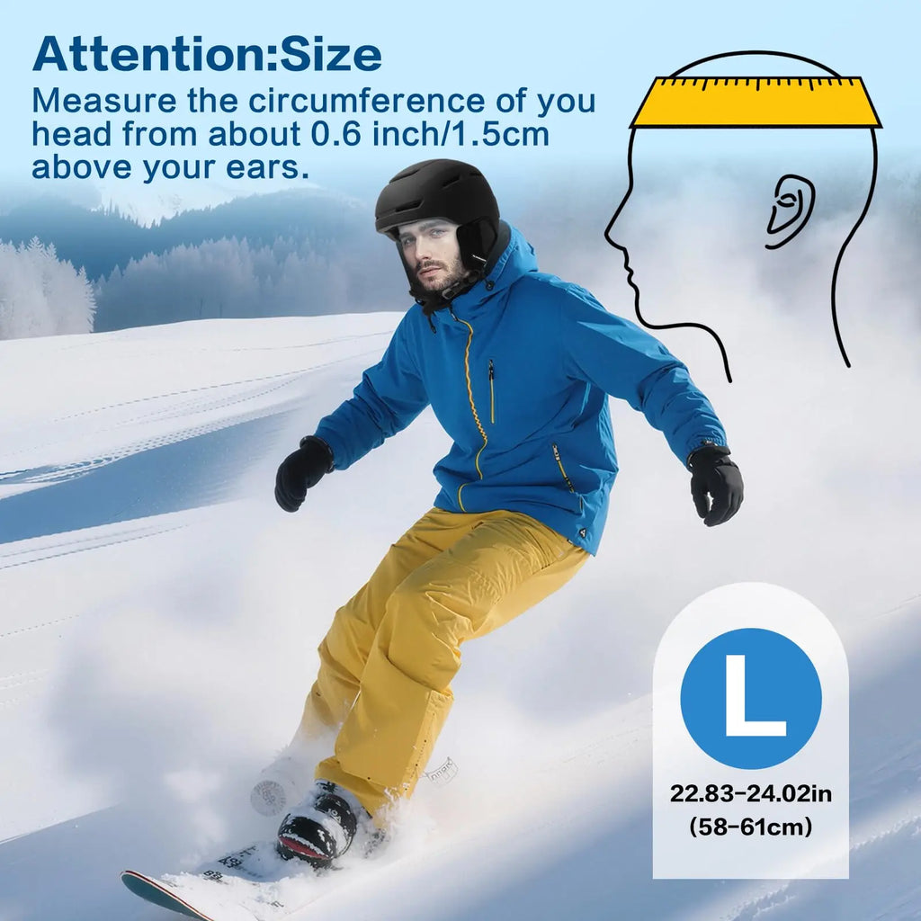 Casco de esquí con pantalla LED, PC y EPS Deportes al aire libre, esquí Snowboard y monopatín