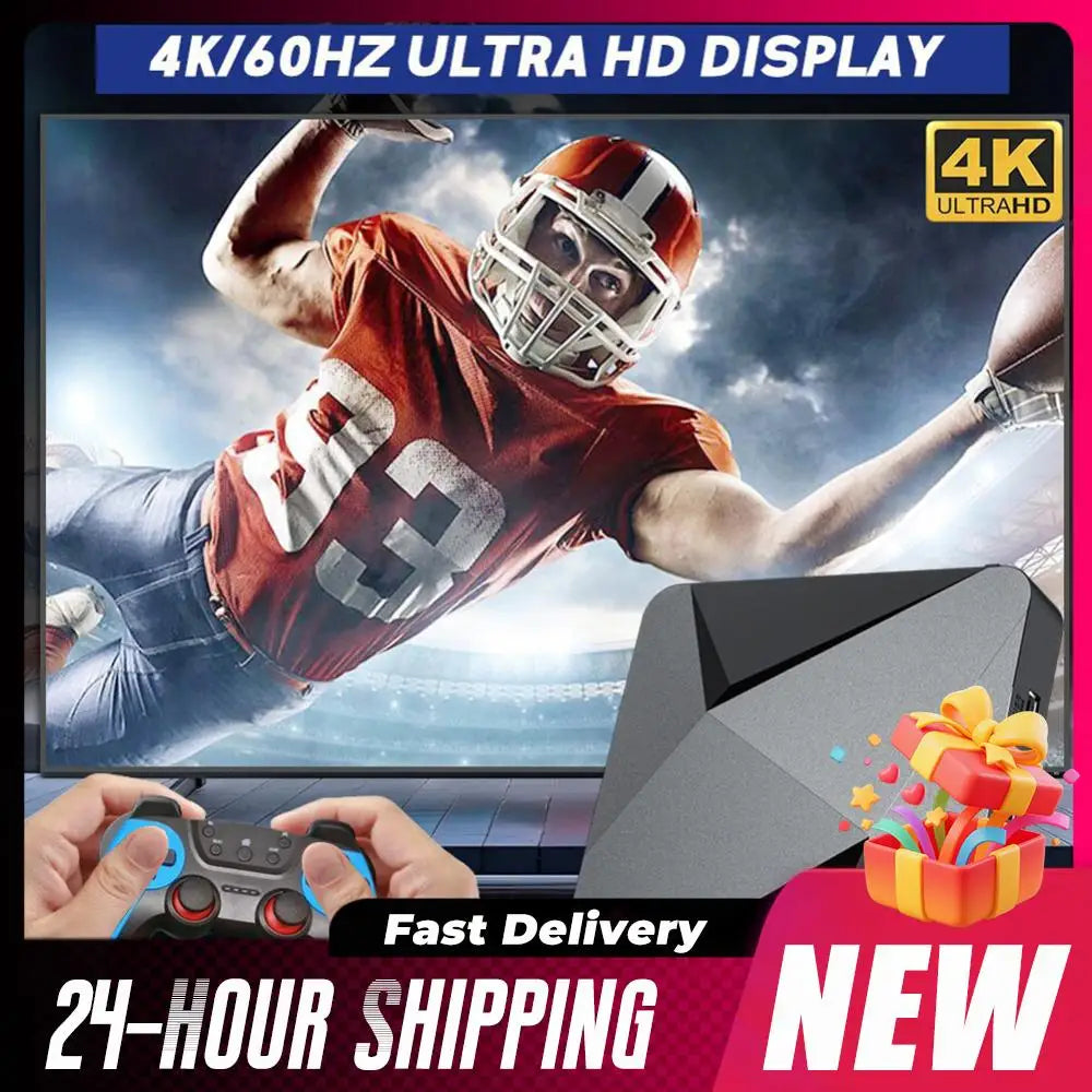 (UE) nueva consola de juegos Retro X2 PRO 64/128/256GB 4K TV Box integrada más de 65000 juegos con 2 Gamepads controladores inalámbricos Arcade